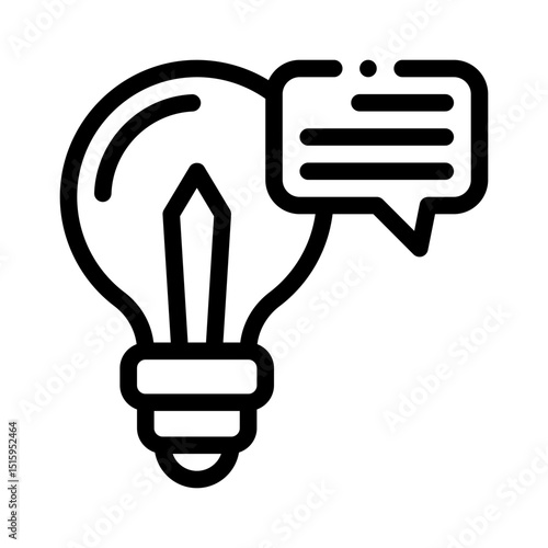 communication idea line icon