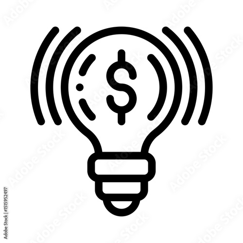profitable idea line icon