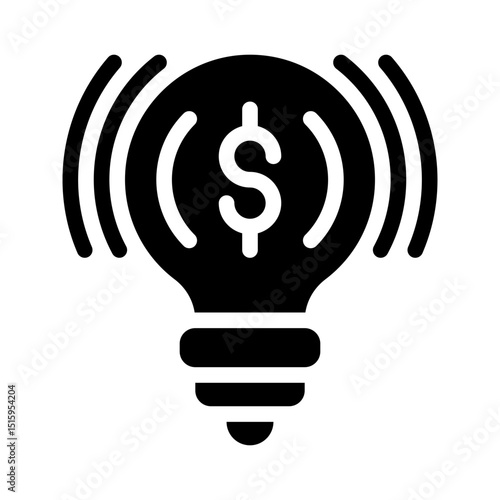 profitable idea glyph icon