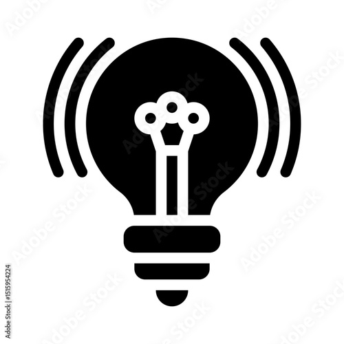 light bulb glyph icon