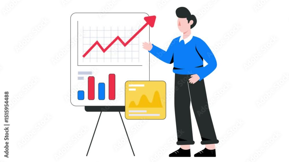 SEO Strategy 2D Flat Animation. SEO Strategy 2D Flat Animation.