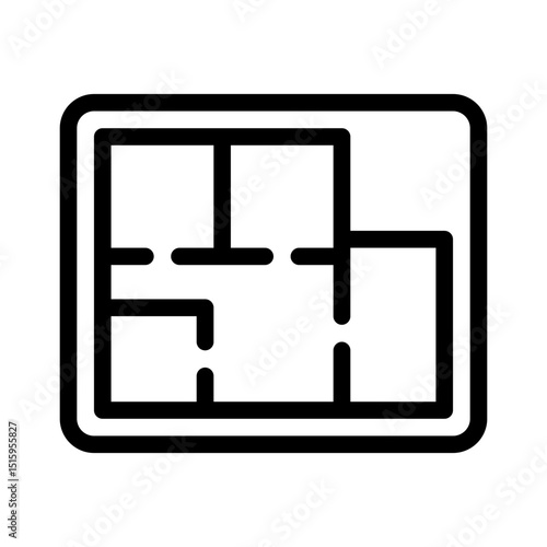 floor plan line icon