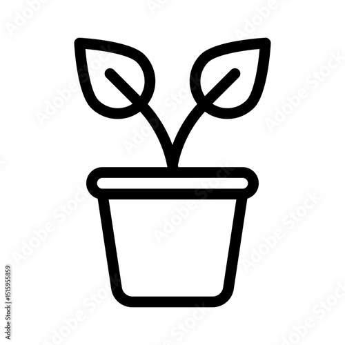plant line icon