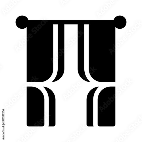 curtains glyph icon