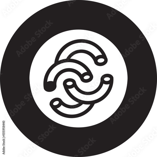 macaroni glyph icon
