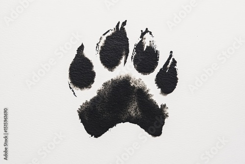 Abstract animal paw print