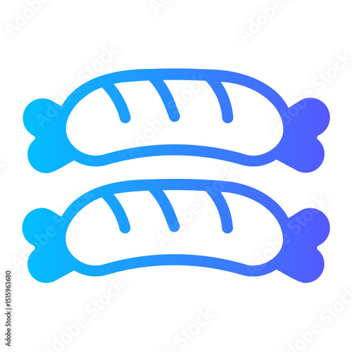 spicy pork sausage gradient icon