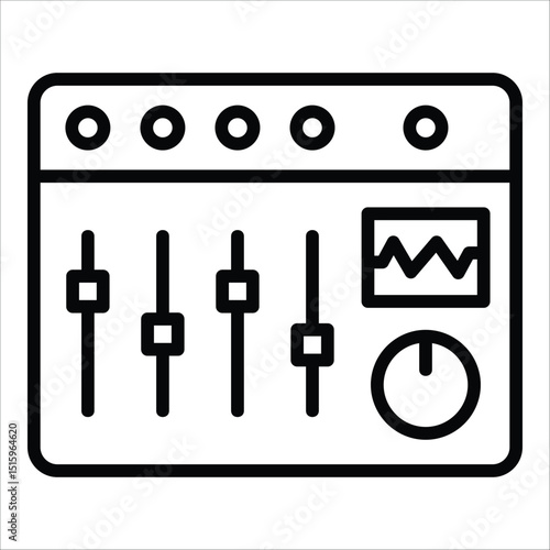 Audio Mixer  Icon Element For Design