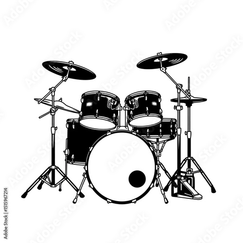 drum kit isolated on white