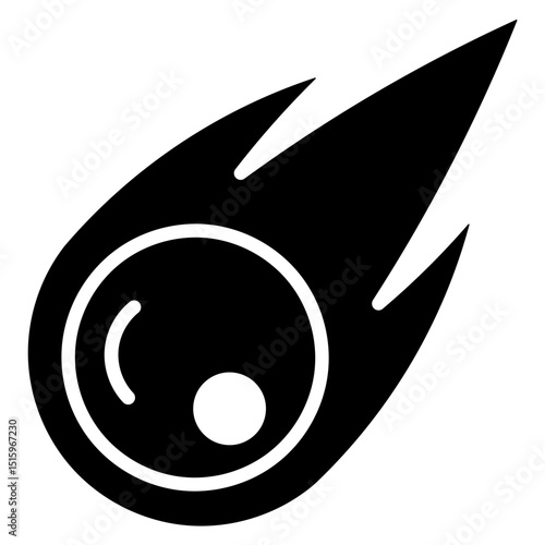 Meteor vector icon 