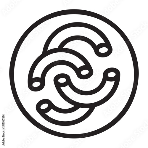 macaroni line icon