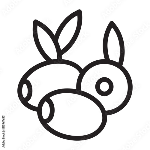 olives line icon