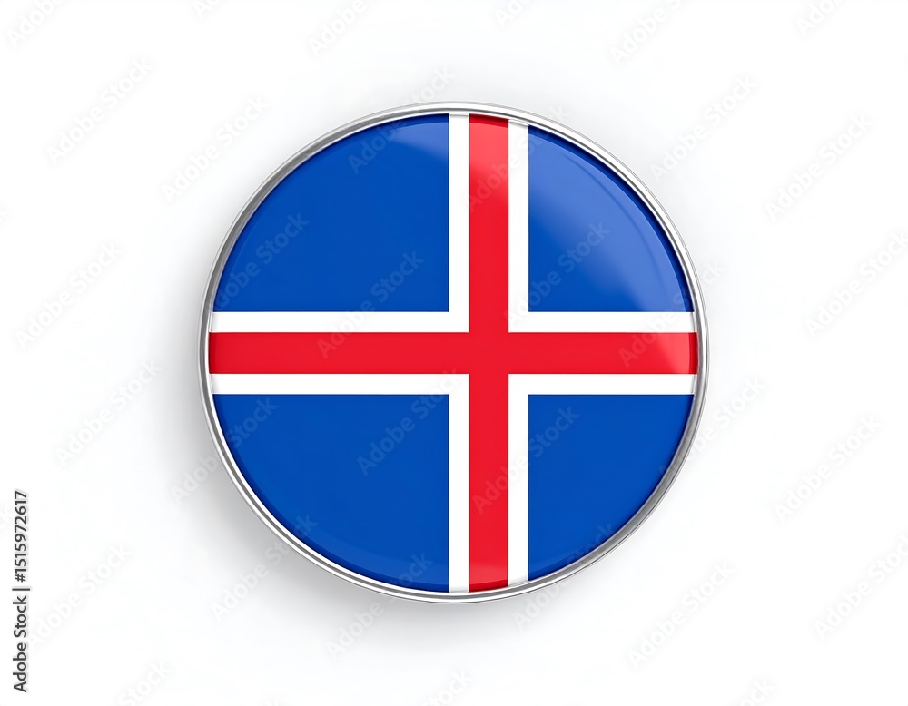 Iceland flag button Iceland flag button