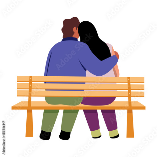 A flat style illustration showing a character doing consoling