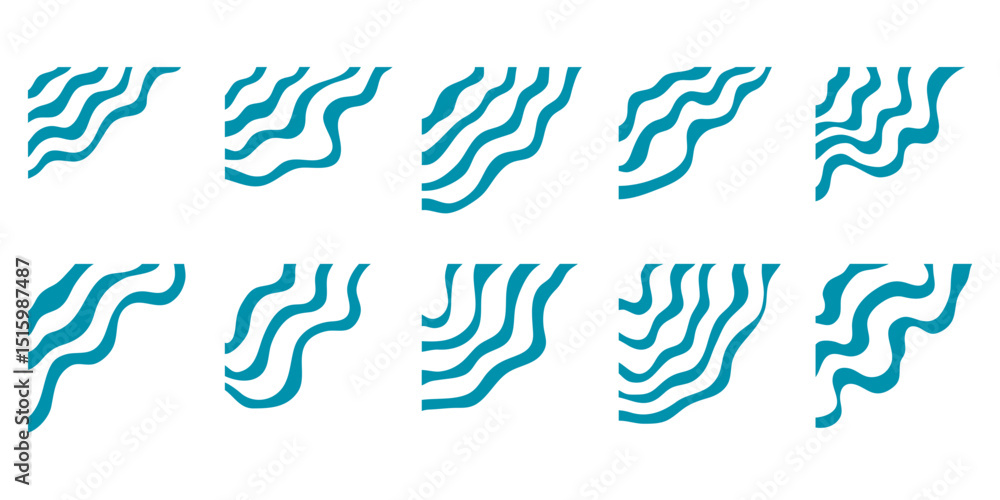Obraz premium Wave Line Corner