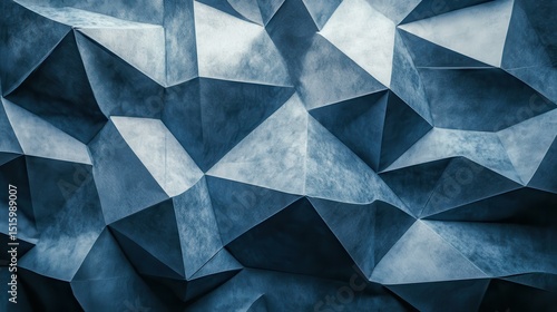 Wallpaper Mural Abstract geometric shapes on textured blue surface in studio Torontodigital.ca