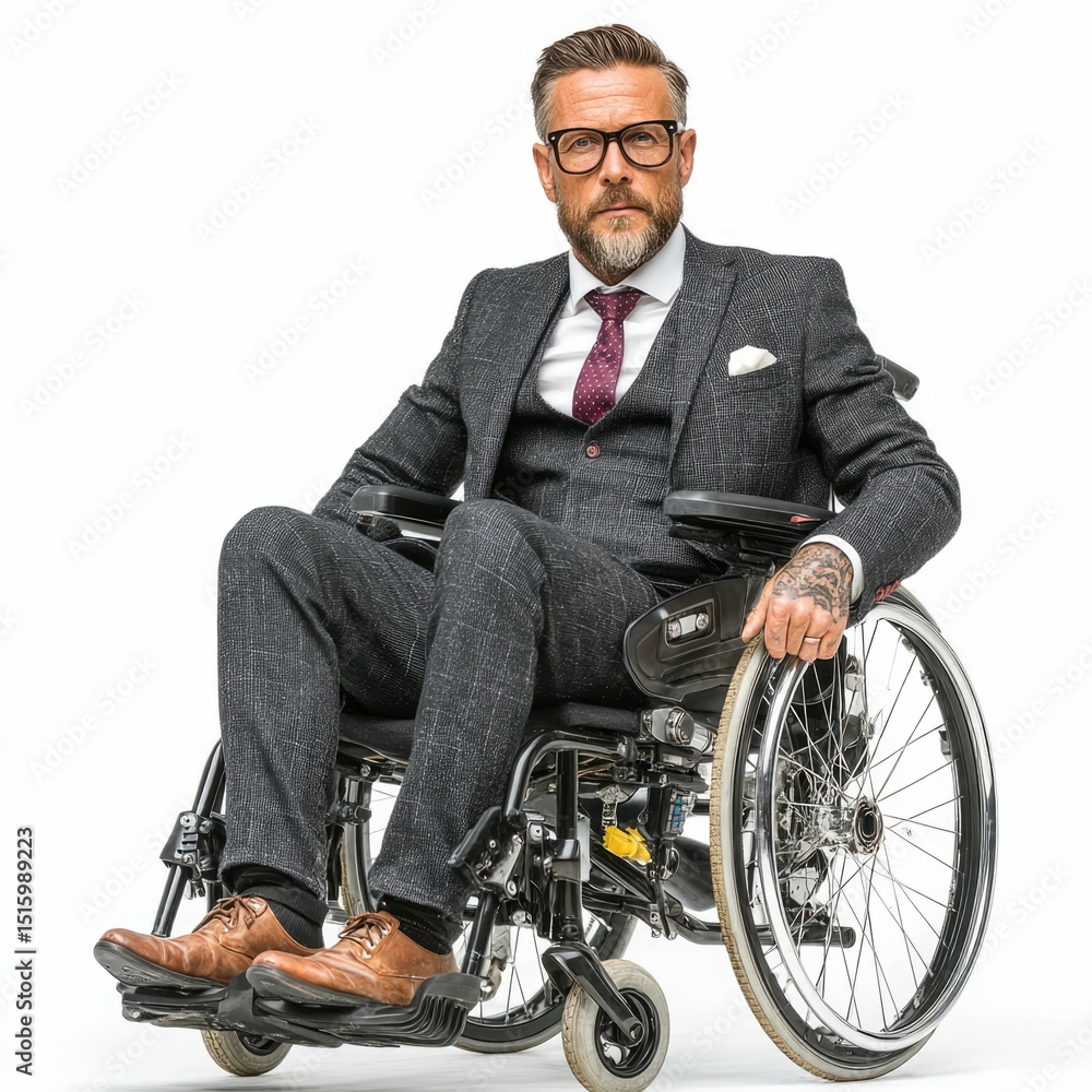 Obraz premium Inspirational Image of Disabled Entrepreneur Pitching Innovative Business Ideas in a Professional Space