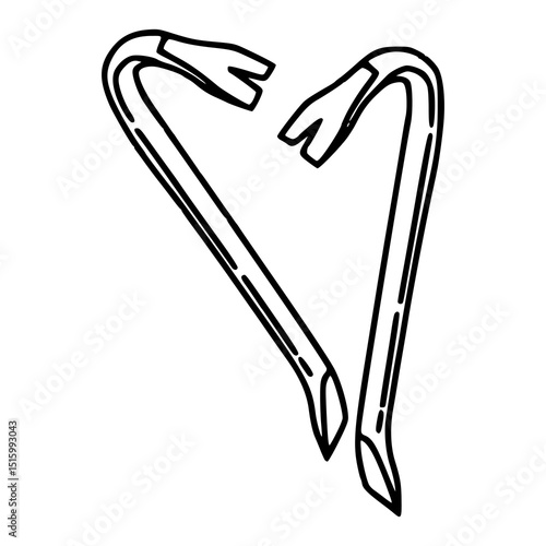 love and labor : crowbar heart symbol