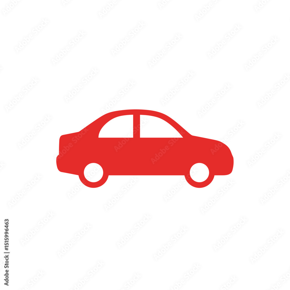 Red car silhouette Red car silhouette