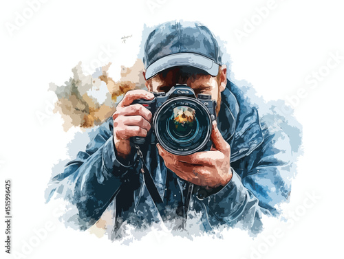 Photographer vector illustration