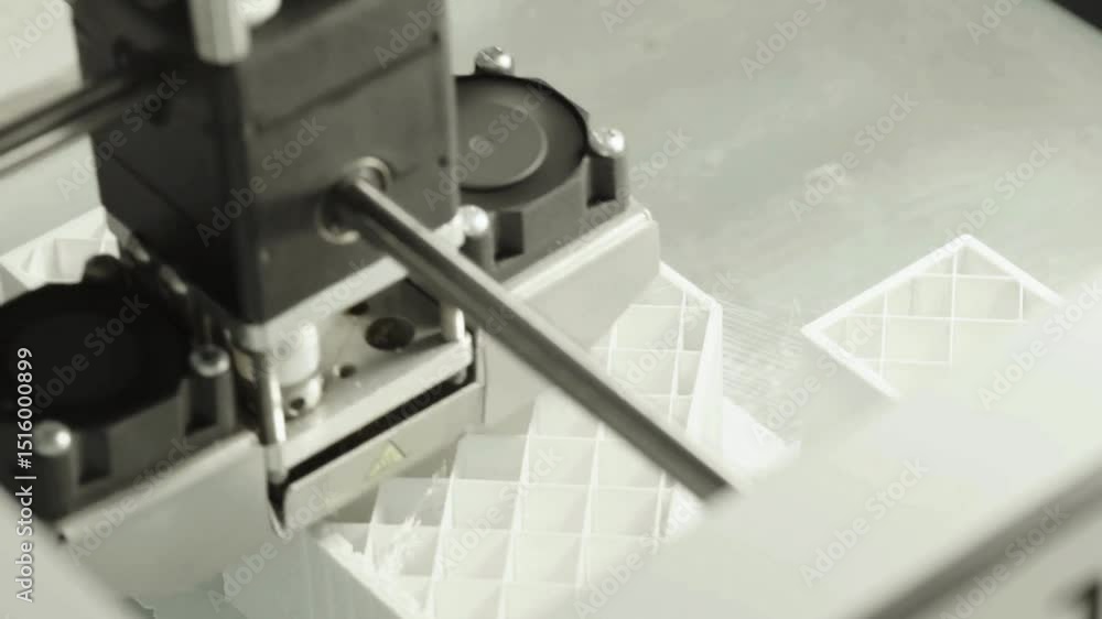 Printing plastic object on a 3D printer. and hardened under ultraviolet laser. Printing plastic object on a 3D printer. and hardened under ultraviolet laser.