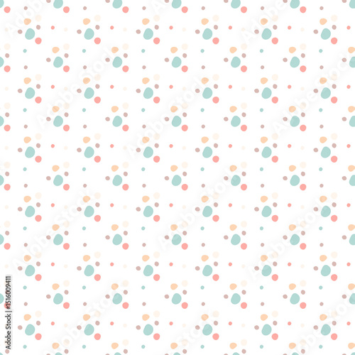 Seamless pattern with abstract shapes randomly spaced. Modern and artistic design perfect for fabric, wallpaper, packaging, and digital backgrounds.