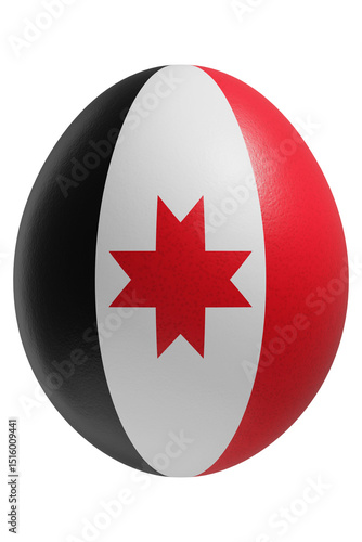 Rendered easter egg with a flag of Udmurtia on the surface.