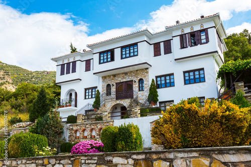 Fototapeta Naklejka Na Ścianę i Meble -  Street view at Portaria village of Pelion, Greece