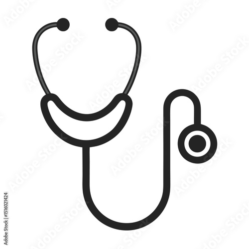 stethoscope on white background
