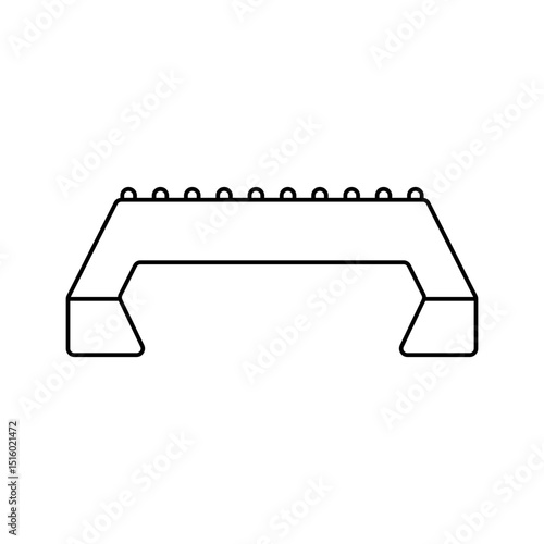 Sports stepper for exercise workout line icon editable stroke for health fitness sports projects e-commerce applications stores