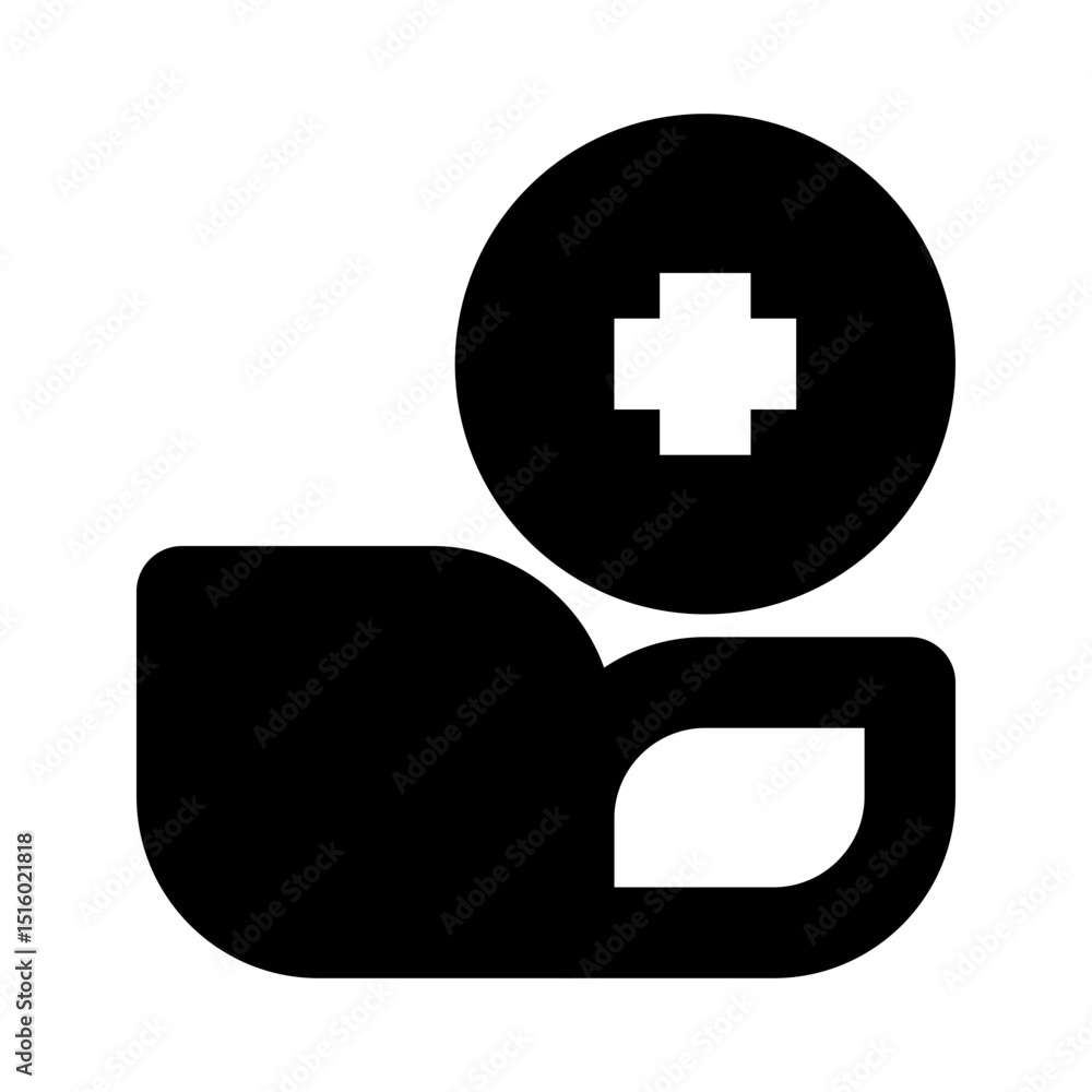 Obraz premium medical solid icon set