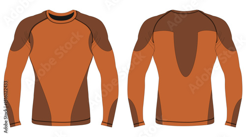 Mens Half Sleeve Rash Guard Mockup  Athletic Compression Shirt for MMA, BJJ, Gym & Sportswear