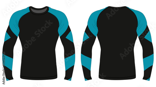 Mens Half Sleeve Rash Guard Mockup  Athletic Compression Shirt for MMA, BJJ, Gym & Sportswear