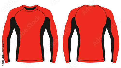 Mens Half Sleeve Rash Guard Mockup  Athletic Compression Shirt for MMA, BJJ, Gym & Sportswear