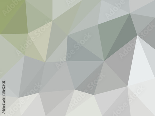 Soft Low Poly Green and Gray Abstract Background