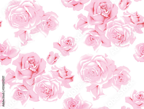 pink roses seamless pattern