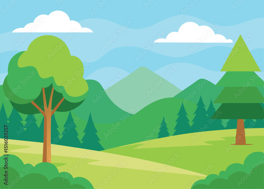 Obraz premium landscape with trees