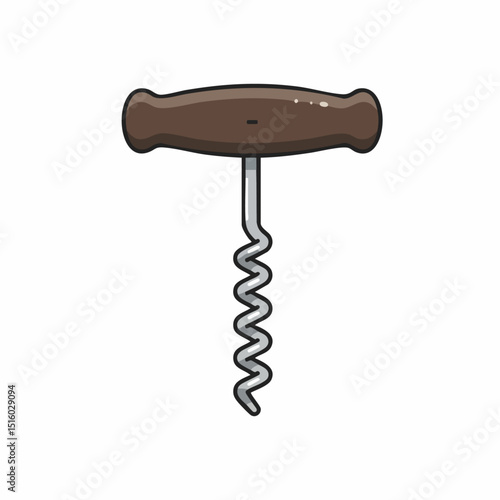 Simple corkscrew cartoon illustration