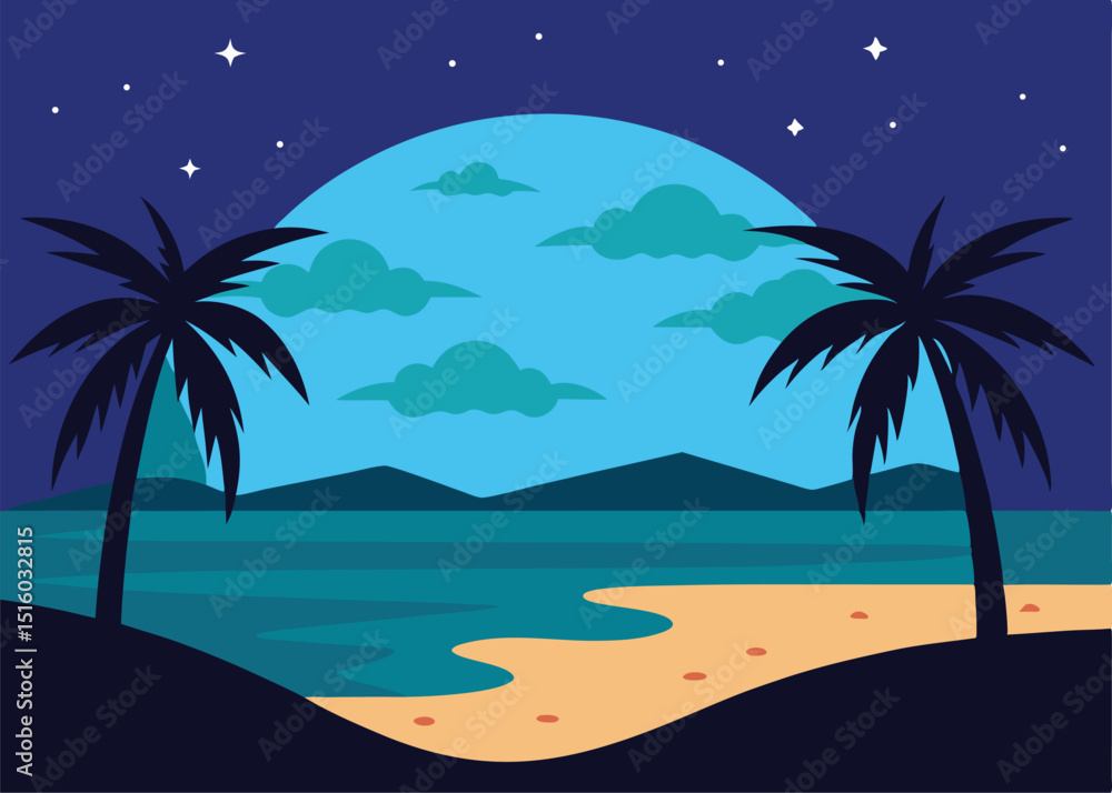 Obraz premium palm tree on the beach