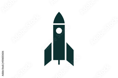 Rocket ship icon vector illustration simple design