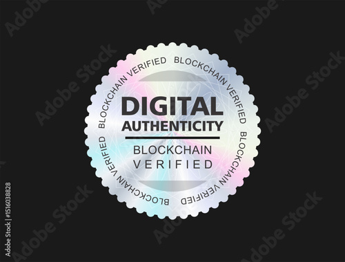 Hologram sticker digital authenticity genuine holographic seal 