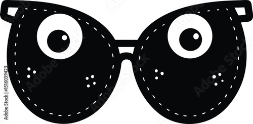 sunglasses silhouette white background