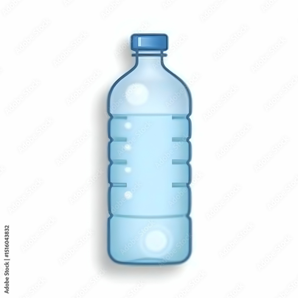 Water Bottle Isolated on White Background for Hydration Concept Water Bottle Isolated on White Background for Hydration Concept