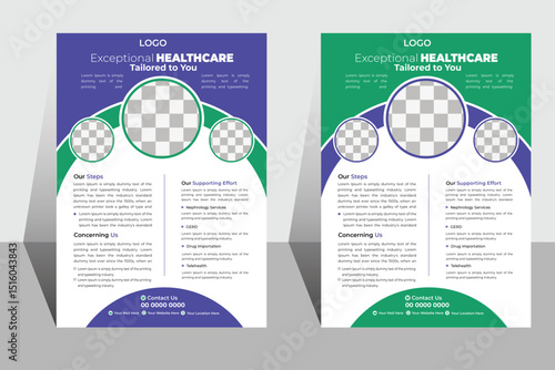 Exceptional Healthcare Flyer Design: A captivating flyer design tailored to highlight the importance of healthcare. Featuring design to elevate the impact
