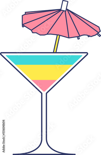 Cocktail avec parapluie décoratif
