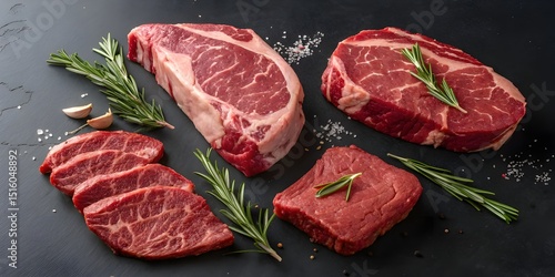 Organic Grass-Fed Beef Cuts with Spices