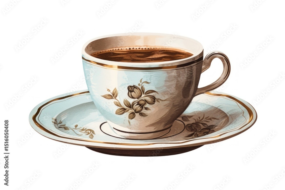 Fototapeta premium Coffee cup saucer drink.