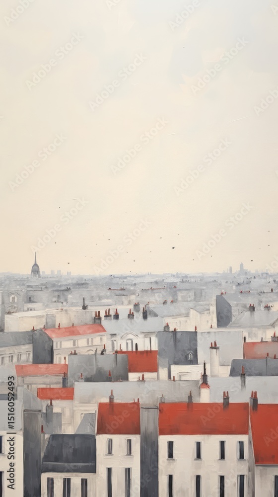 Fototapeta premium Minimal space paris architecture cityscape building.