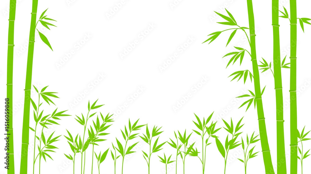 Fototapeta premium Lush green bamboo forest background design