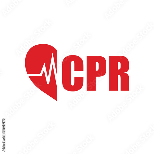 heart cpr medical icon vector design	